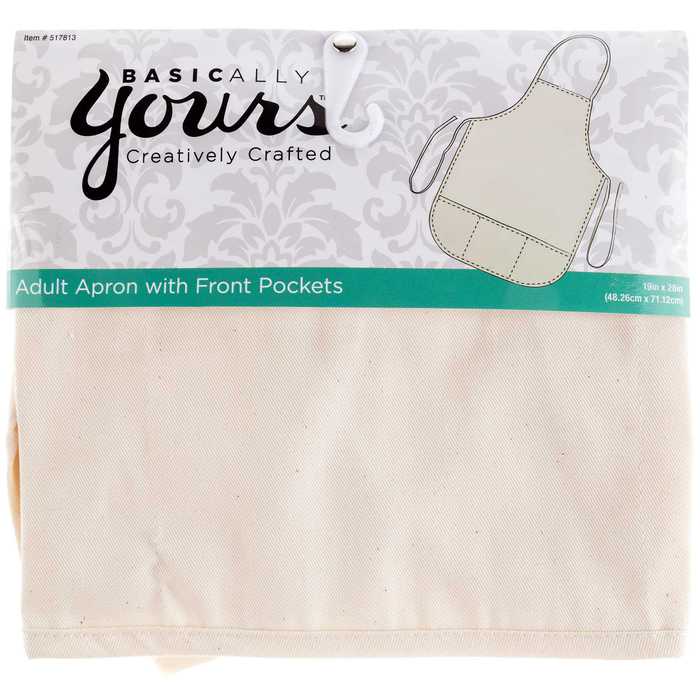 Natural Adult Apron with Pocket Hobby Lobby 517813